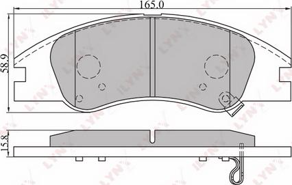 LYNXauto BD-4402 - Тормозные колодки, дисковые, комплект unicars.by