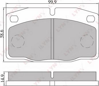 LYNXauto BD-5905 - Тормозные колодки, дисковые, комплект unicars.by