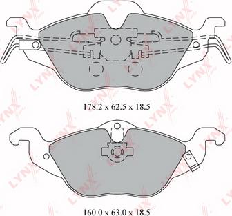 LYNXauto BD-5907 - Тормозные колодки, дисковые, комплект unicars.by