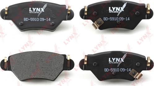 LYNXauto BD-5910 - Тормозные колодки, дисковые, комплект unicars.by