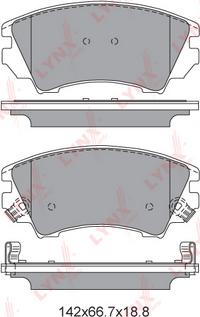 LYNXauto BD-5927 - Тормозные колодки, дисковые, комплект unicars.by