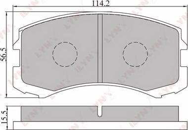 LYNXauto BD-5503 - Тормозные колодки, дисковые, комплект unicars.by