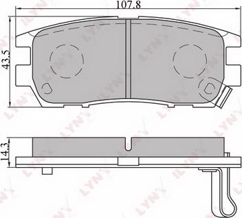 LYNXauto BD-5502 - Тормозные колодки, дисковые, комплект unicars.by