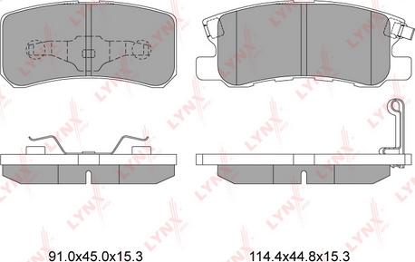 LYNXauto BD-5507 - Тормозные колодки, дисковые, комплект unicars.by