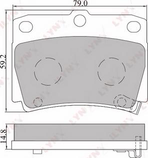 LYNXauto BD-5511 - Тормозные колодки, дисковые, комплект unicars.by