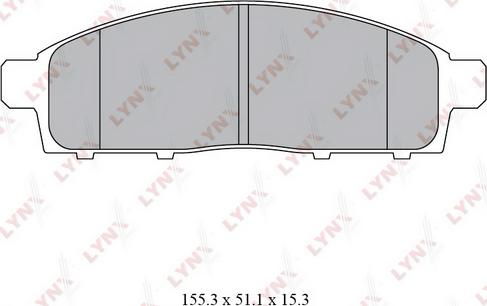 LYNXauto BD-5529 - Тормозные колодки, дисковые, комплект unicars.by