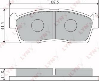 LYNXauto BD-5107 - Тормозные колодки, дисковые, комплект unicars.by