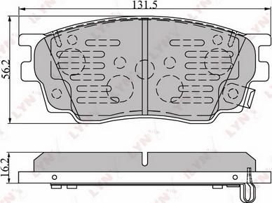 LYNXauto BD-5111 - Тормозные колодки, дисковые, комплект unicars.by