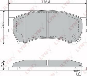 LYNXauto BD-5118 - Тормозные колодки, дисковые, комплект unicars.by