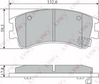 LYNXauto BD-5112 - Тормозные колодки, дисковые, комплект unicars.by