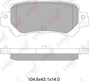 LYNXauto BD-5126 - Тормозные колодки, дисковые, комплект unicars.by