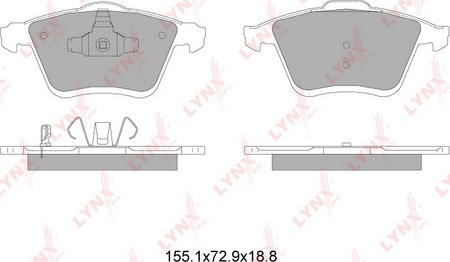 LYNXauto BD-5127 - Тормозные колодки, дисковые, комплект unicars.by