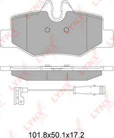 LYNXauto BD-5353 - Тормозные колодки, дисковые, комплект unicars.by