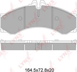 LYNXauto BD-5352 - Тормозные колодки, дисковые, комплект unicars.by