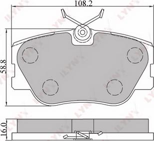 LYNXauto BD-5301 - Тормозные колодки, дисковые, комплект unicars.by