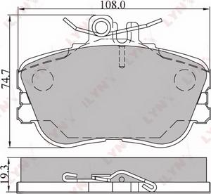 GMC 2143905 - Тормозные колодки, дисковые, комплект unicars.by