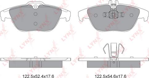 LYNXauto BD-5319 - Тормозные колодки, дисковые, комплект unicars.by