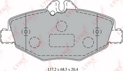 LYNXauto BD-5323 - Тормозные колодки, дисковые, комплект unicars.by