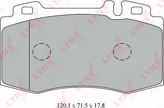 LYNXauto BD-5327 - Тормозные колодки, дисковые, комплект unicars.by