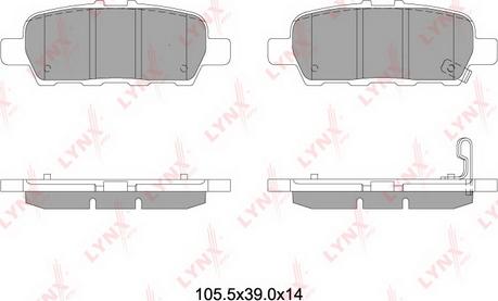 LYNXauto BD-5745 - Тормозные колодки, дисковые, комплект unicars.by