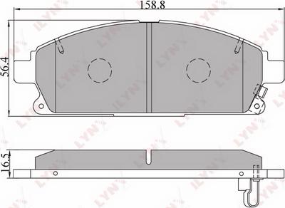 LYNXauto BD-5704 - Тормозные колодки, дисковые, комплект unicars.by