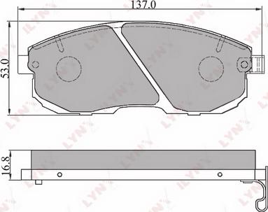 LYNXauto BD-5701 - Тормозные колодки, дисковые, комплект unicars.by