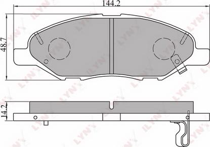 LYNXauto BD-5707 - Тормозные колодки, дисковые, комплект unicars.by