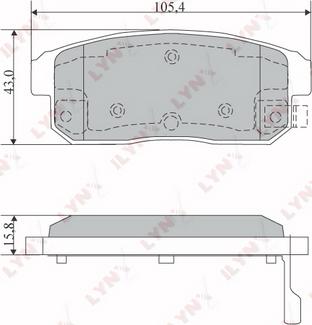 LYNXauto BD-5719 - Тормозные колодки, дисковые, комплект unicars.by