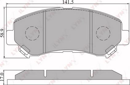 LYNXauto BD-5711 - Тормозные колодки, дисковые, комплект unicars.by