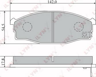 LYNXauto BD-5734 - Тормозные колодки, дисковые, комплект unicars.by