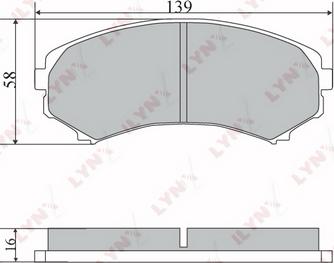 LYNXauto BD-5730 - Тормозные колодки, дисковые, комплект unicars.by