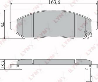 LYNXauto BD-5731 - Тормозные колодки, дисковые, комплект unicars.by