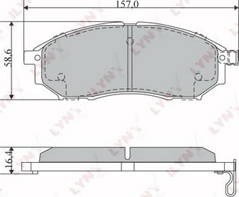 LYNXauto BD-5725 - Тормозные колодки, дисковые, комплект unicars.by