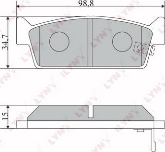 LYNXauto BD-5726 - Тормозные колодки, дисковые, комплект unicars.by