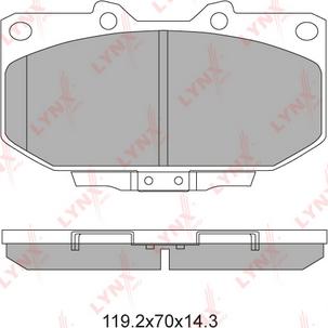 LYNXauto BD-5720 - Тормозные колодки, дисковые, комплект unicars.by