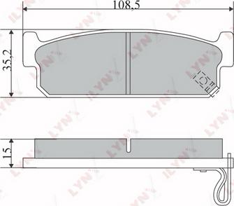 LYNXauto BD-5728 - Тормозные колодки, дисковые, комплект unicars.by