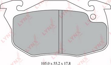 LYNXauto BD-6105 - Тормозные колодки, дисковые, комплект unicars.by