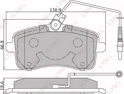 LYNXauto BD-6101 - Тормозные колодки, дисковые, комплект unicars.by