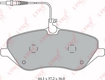 LYNXauto BD-6110 - Тормозные колодки, дисковые, комплект unicars.by