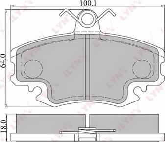 LYNXauto BD-6301 - Тормозные колодки, дисковые, комплект unicars.by