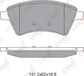 LYNXauto BD-6318 - Тормозные колодки, дисковые, комплект unicars.by