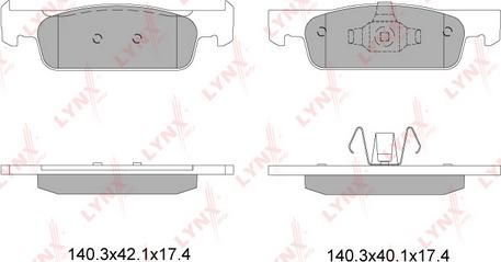 LYNXauto BD-6322 - Тормозные колодки, дисковые, комплект unicars.by