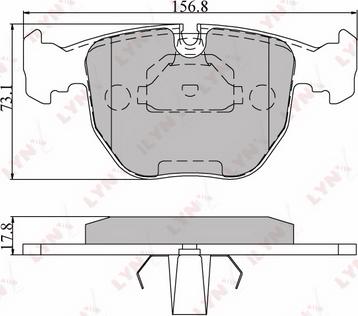 LYNXauto BD-1401 - Тормозные колодки, дисковые, комплект unicars.by