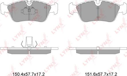 LYNXauto BD-1408 - Тормозные колодки, дисковые, комплект unicars.by