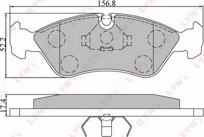 LYNXauto BD-1402 - Тормозные колодки, дисковые, комплект unicars.by