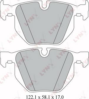 LYNXauto BD-1419 - Тормозные колодки, дисковые, комплект unicars.by