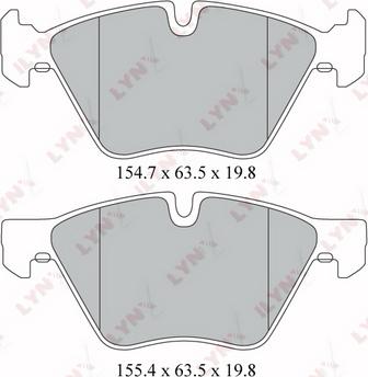 LYNXauto BD-1414 - Тормозные колодки, дисковые, комплект unicars.by