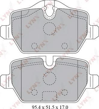 LYNXauto BD-1430 - Тормозные колодки, дисковые, комплект unicars.by