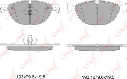 LYNXauto BD-1431 - Тормозные колодки, дисковые, комплект unicars.by