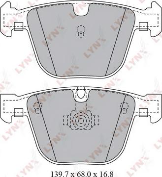 LYNXauto BD-1425 - Тормозные колодки, дисковые, комплект unicars.by